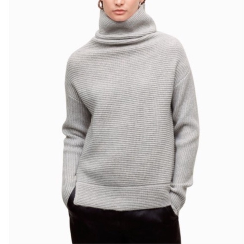 Babaton XXS Mika Wool Sweater Light Gray